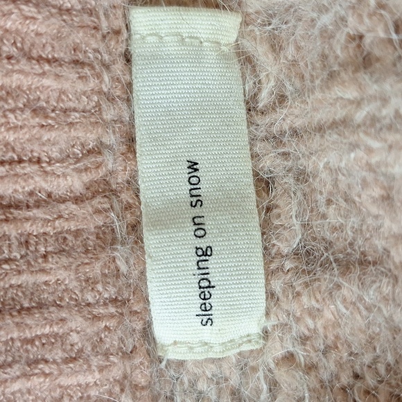 Sleeping On Snow Anthropologie Coastal Off The Shoulder Cable Knit Sweater Sz. L - Picture 13 of 14